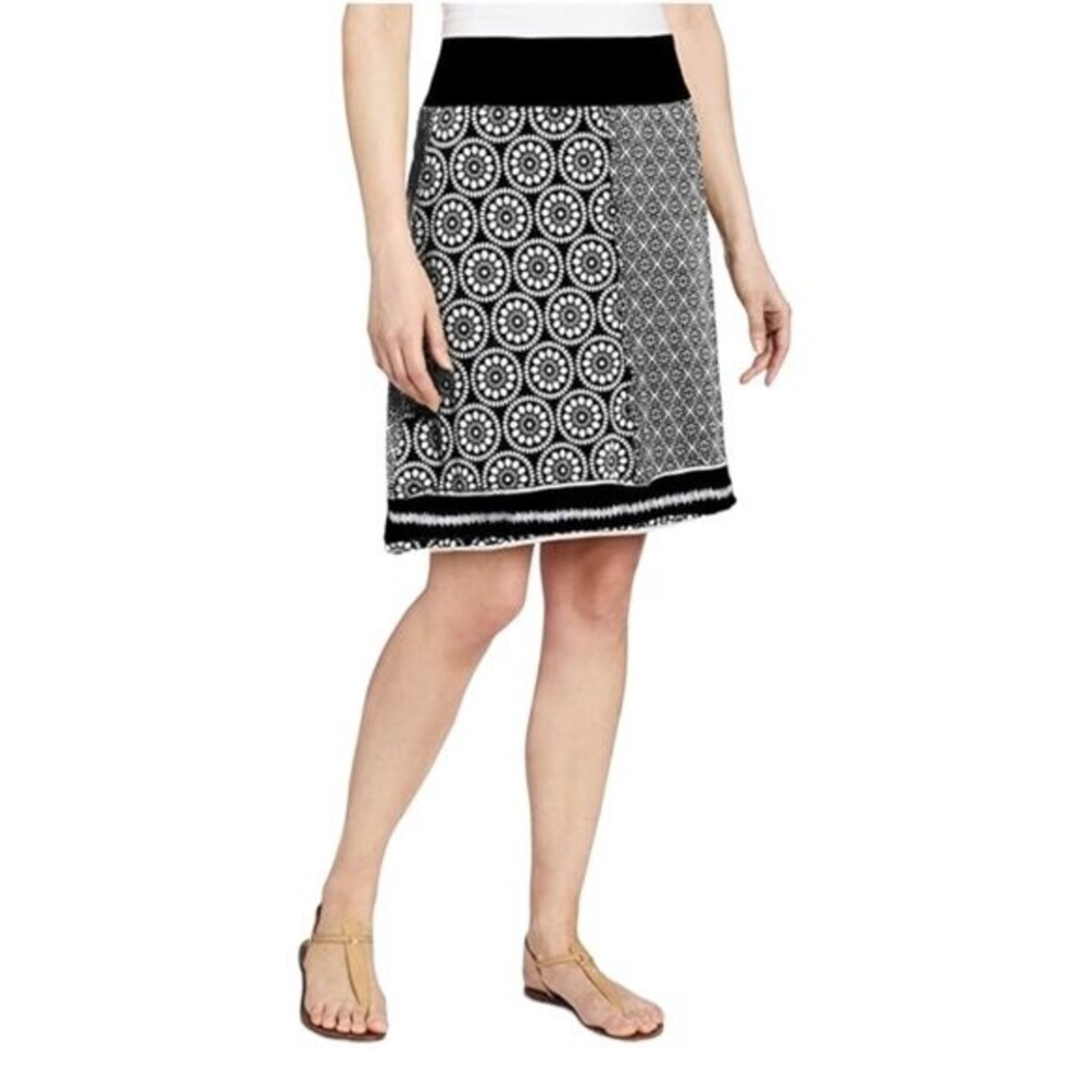 Prana Skirt Lissette Organic Cotton Print Pull On Stretch Womens Sz M NWT Boho